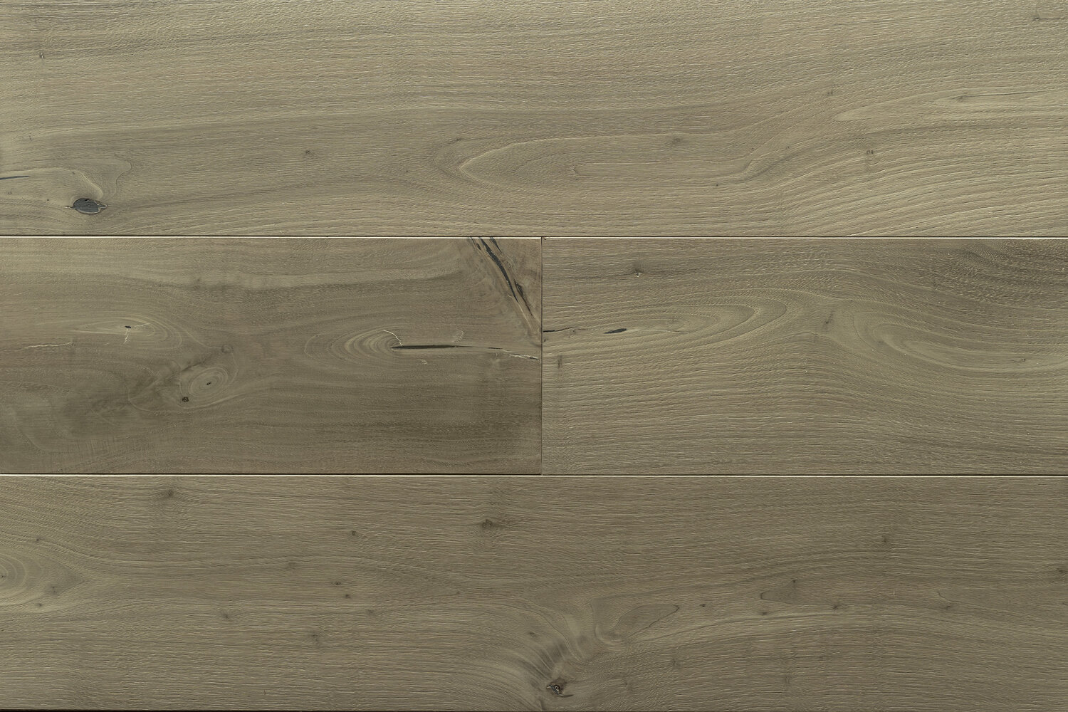 Clar — Pale grey walnut wide plank flooring